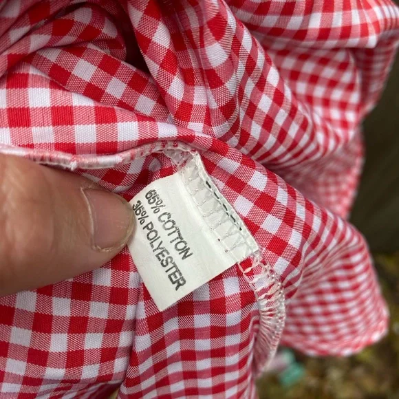 Vintage Fancyinn Red Check Button Front Dress XL - Picture 5 of 6
